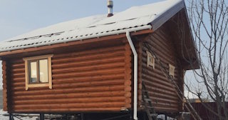 Баня из оцилиндрованного бревна под ключ в Ярцево - от 133237 рублей